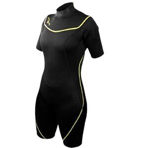 Aqua Lung Deep See Women's 3mm Shorty Wetsuit, Black/Royal Blue, Size 7/8 NEW